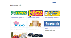 Desktop Screenshot of kalkulatorok.info